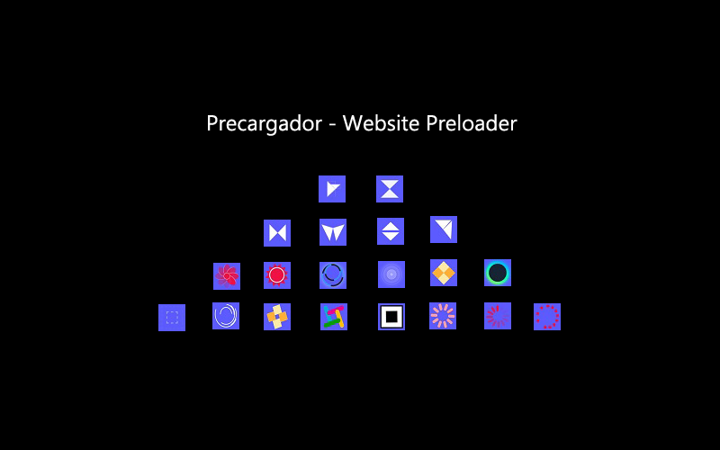 Precargador - Preloader webových stránek pro HTML šablonu nebo téma