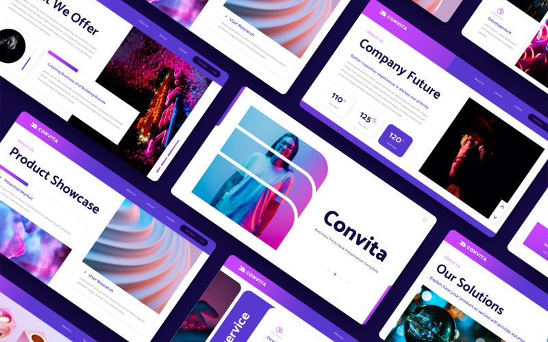 Convita - 商业宣传片 Google 幻灯片模板