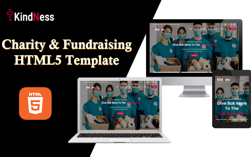Freundlichkeit – HTML5-Vorlage für Wohltätigkeit und Spendensammlung