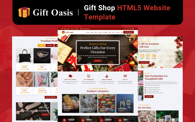 Gift Oasis - Gift Shop HTML5 Website Template