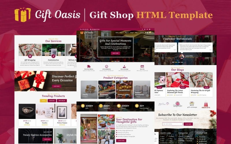 礼品绿洲 - 礼品店 HTML5 网站模板