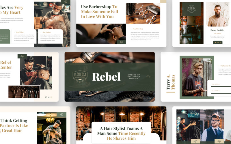 Ribelle - Modello Keynote per barbiere