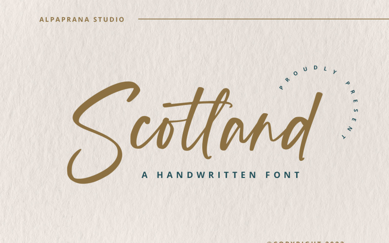Schotland - handgeschreven lettertype