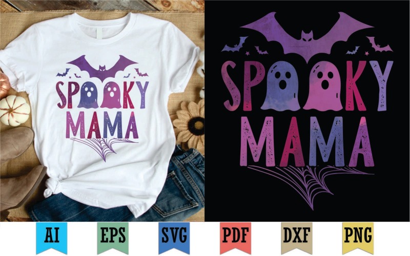 Spöklik mamma T-shirtdesign