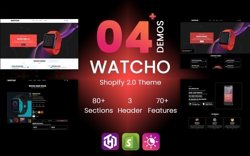 Watcho 2.0 – Shopify-Theme für ein Produkt
