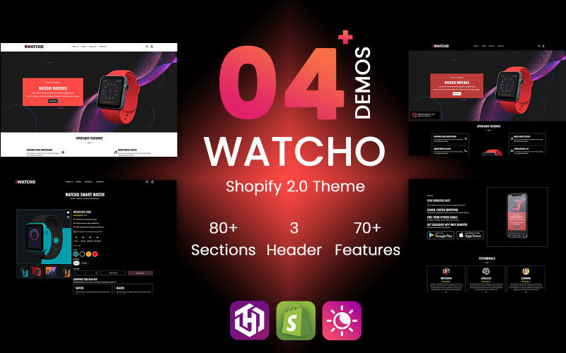 Watcho 2.0 - тема Shopify для одного продукту