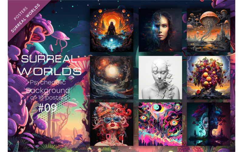 Balíček Surreal worlds 09. Psychedelic.