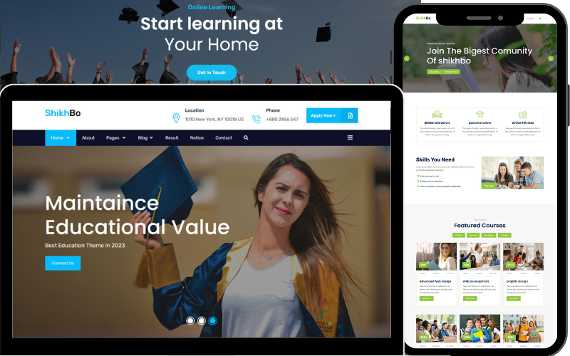 Shikhbo - Utbildning HTML5-mall