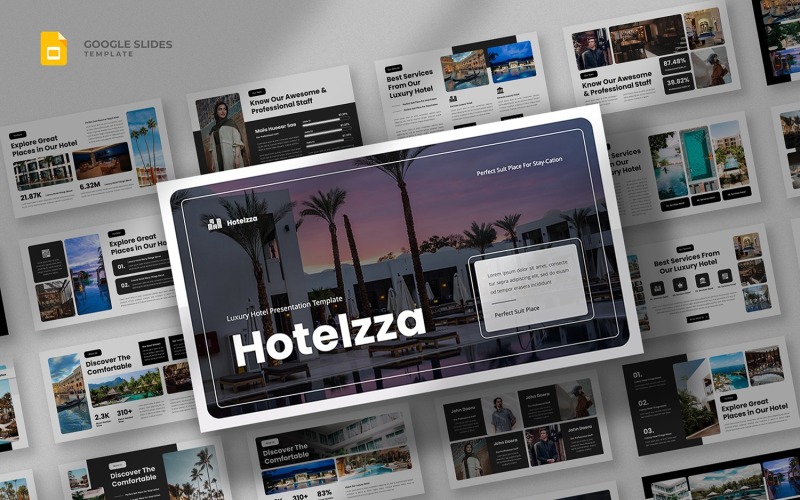 Hotelzza - Plantilla de diapositivas de Google para hoteles de lujo