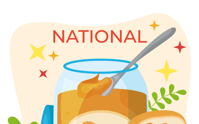 13 Ilustração do Dia Nacional da Manteiga de Amendoim