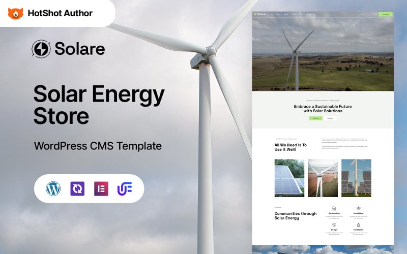 Solare – тема Solare Energy WordPress Elementor