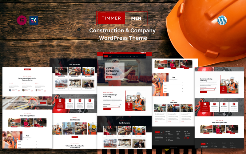 Timmer Men - тема WordPress для будівництва та компанії