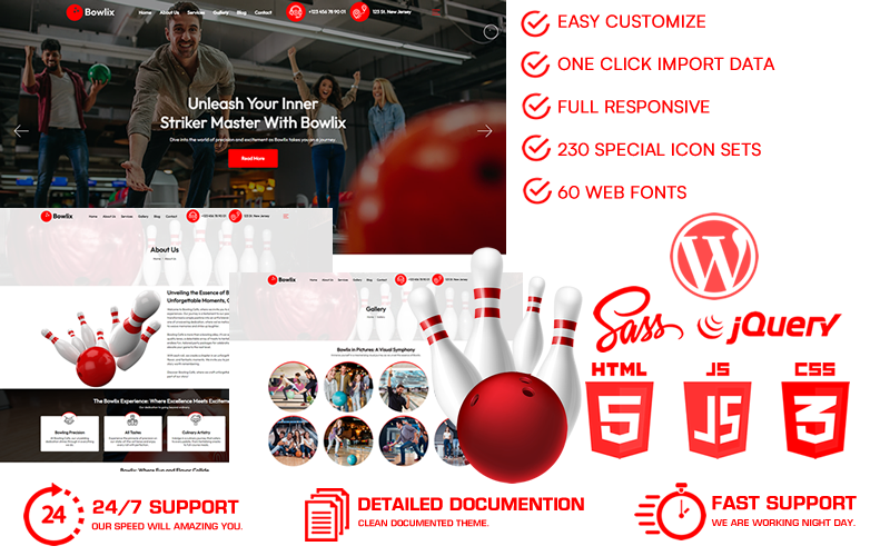 Bowlix - Bowling téma WordPress