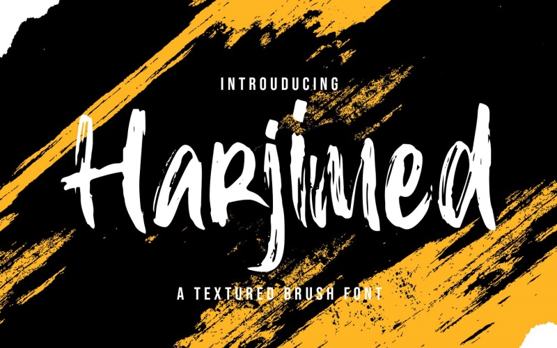 Harjimed – Textured Brush Font