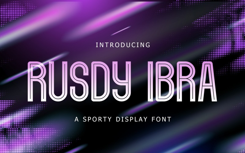 Rusdy Ibra - спортивний дисплейний шрифт