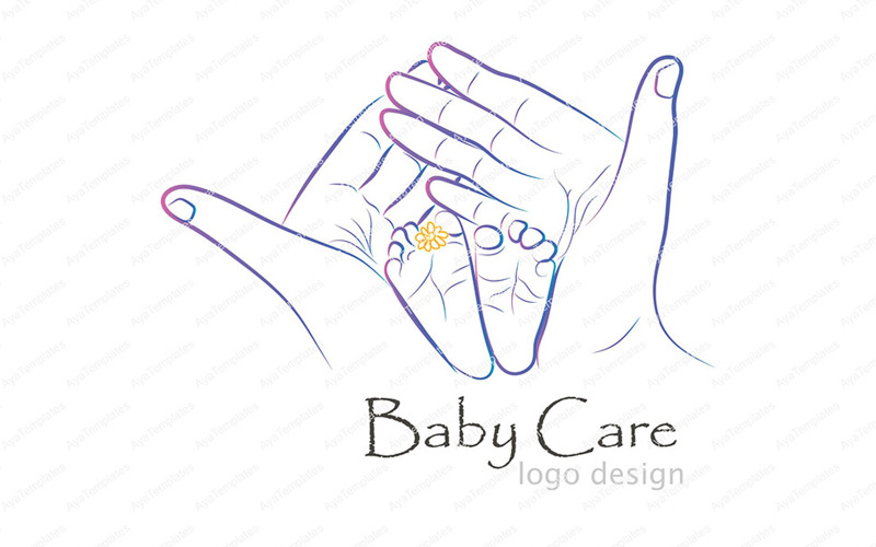 Шаблон оформлення логотипу та фірмового стилю Baby Care