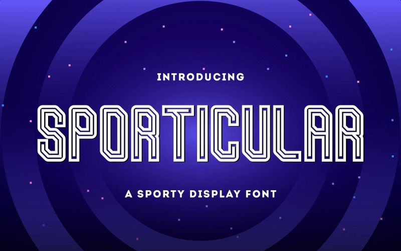 Sporticular: carattere di visualizzazione sportivo