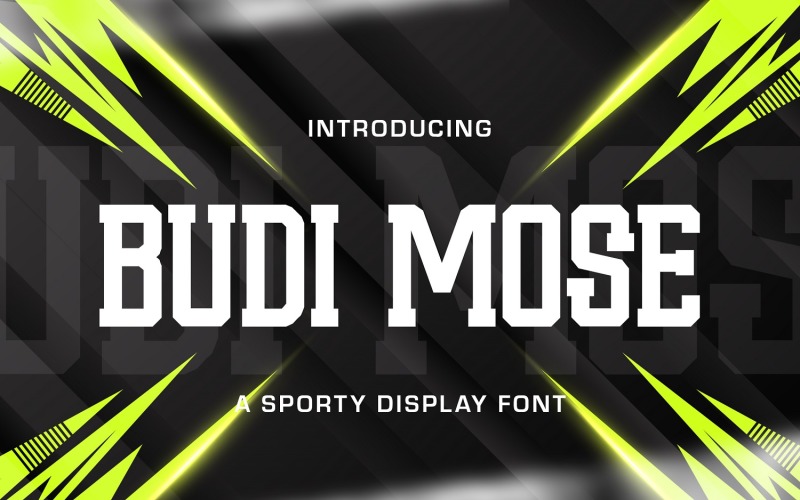 Budi Mose — спортивный шрифт
