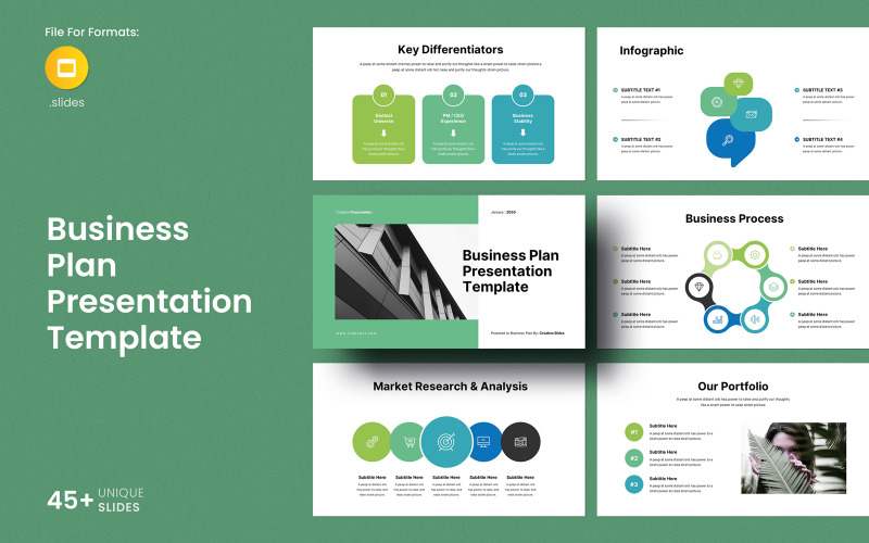 Businessplan Eenvoudige Google-dia's