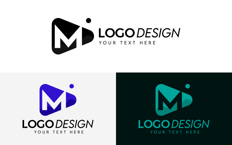 création de logo d'entreprise M, création de logo web, logo de profil, création de logo d'entreprise
