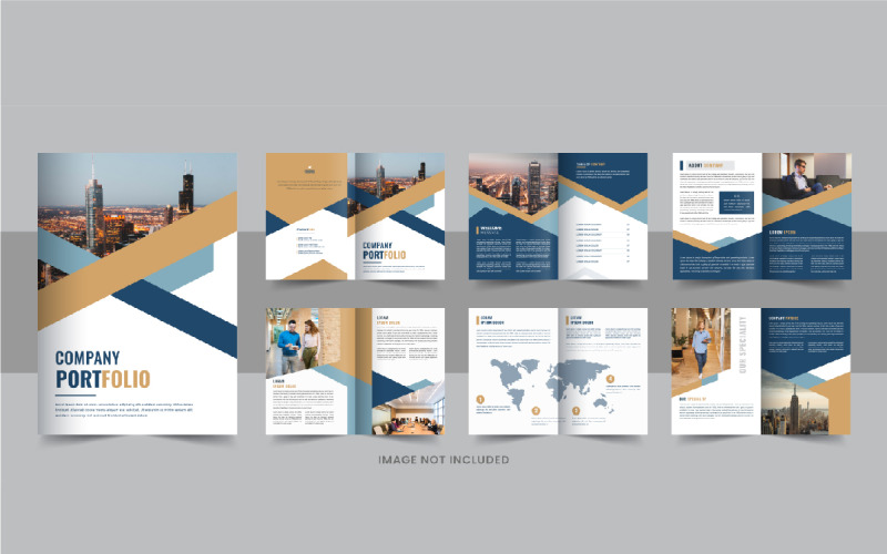 Modèle de brochure de portefeuille d'entreprise, mise en page de conception de brochure de profil d'entreprise