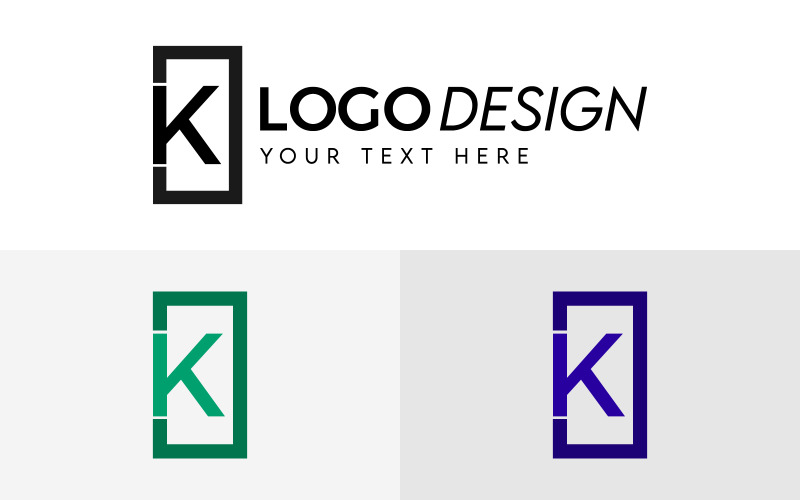 zakelijk K-logo-ontwerp, weblogo-ontwerp, profiellogo, bedrijfslogo-ontwerp, K-logo