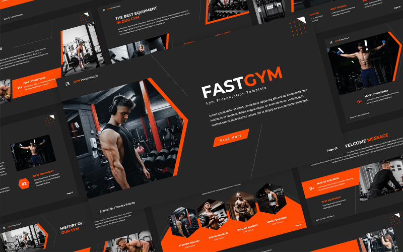 Fastgym - Gym PowerPoint-sjabloon