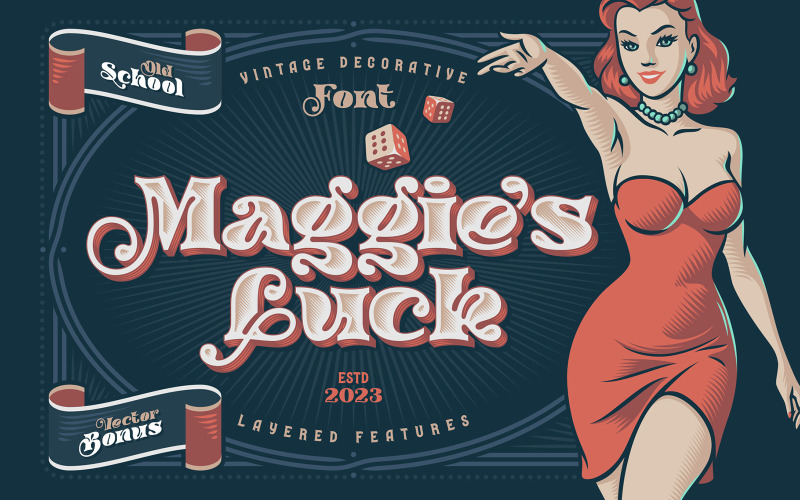 Maggie's Luck – Mehrschichtige Display-Schriftart