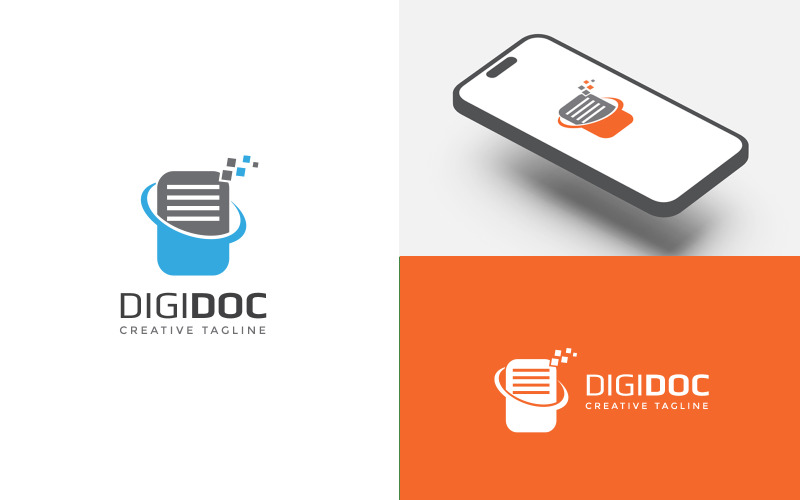 DIGI DOC 徽标设计模板