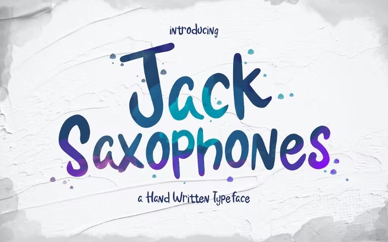 Jack Sassofoni - carattere scritto a mano