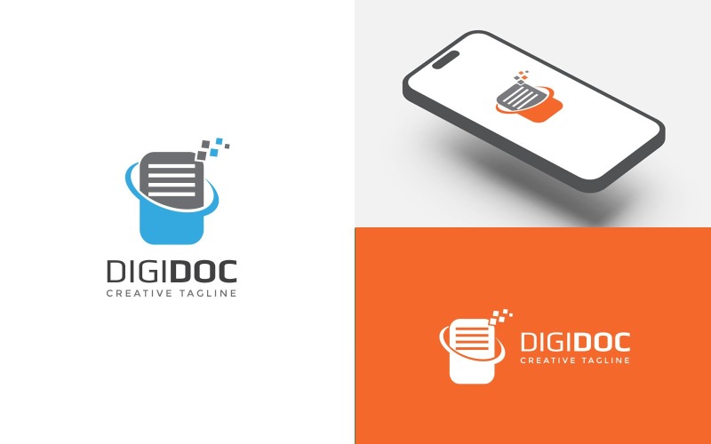 Modèle de conception de logo DIGI DOC