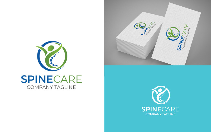 Modèle de conception de logo médical pour les soins de la colonne vertébrale