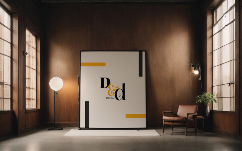 Poster slechts één frame mockup #02