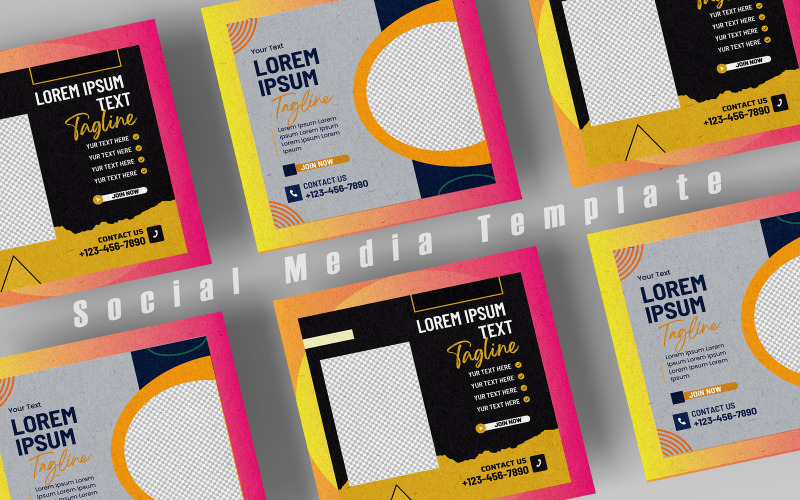 Anpassbares Facebook-Instagram-Post-Banner-Vektordesign