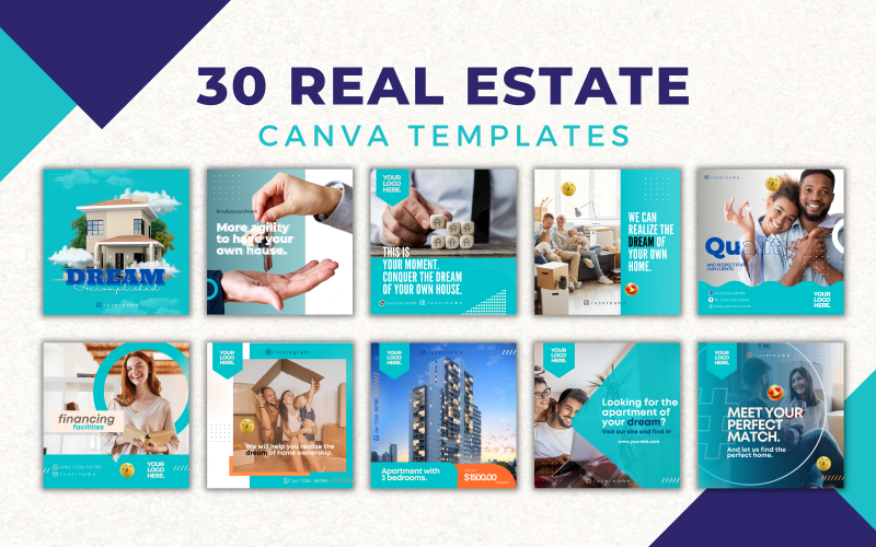 30 Immobilien-Canva-Vorlagen für soziale Medien