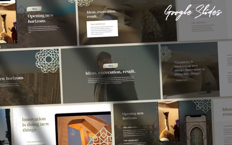 Alfaj - Elegantní arabský motiv Business Google Slide