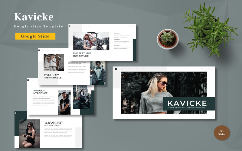 Kavicke - Modello di diapositiva Google