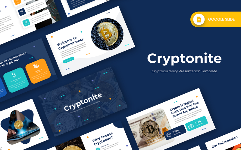 Cryptonite - modelo de slide do Google sobre criptomoeda
