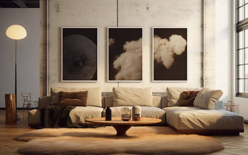 Interior de la sala de estar italiana 443
