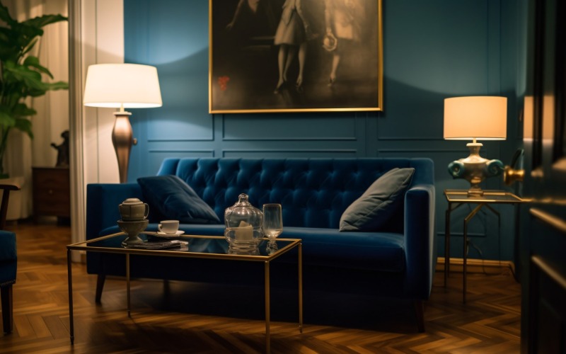 Italiaans chic boeiend woonkamerinterieur 450