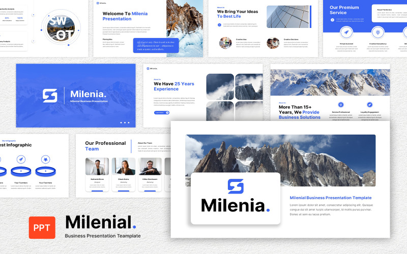 Milenia - Modèle PowerPoint de présentation d'entreprise