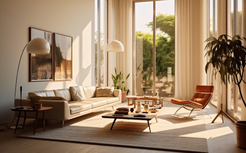 Interiores de sala de estar cativantes chiques italianos 753