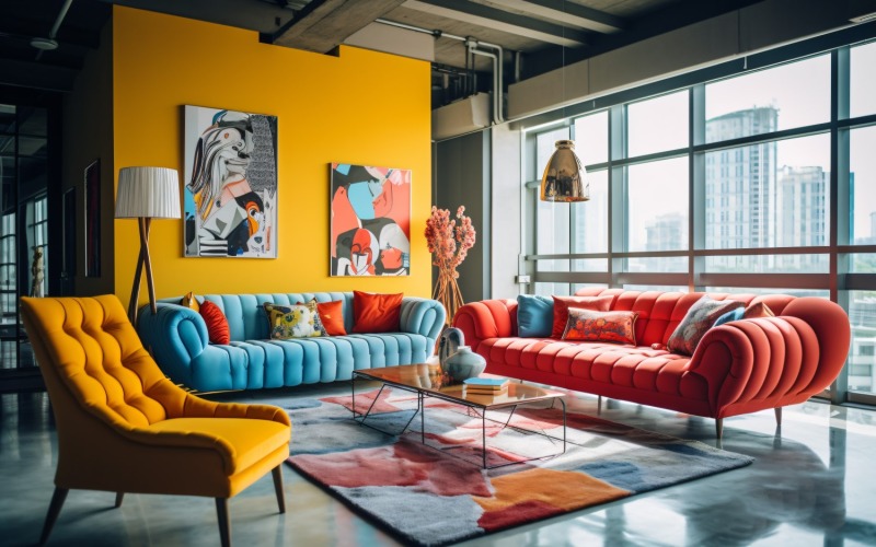 Interiores de sala de estar lujosos con estilo italiano 782