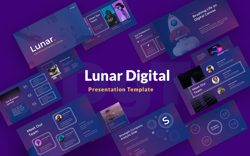Lunar - Plantilla de PowerPoint para negocios digitales