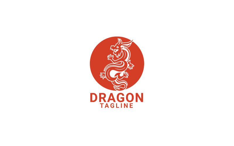 Logo animale del drago per l'azienda moderna