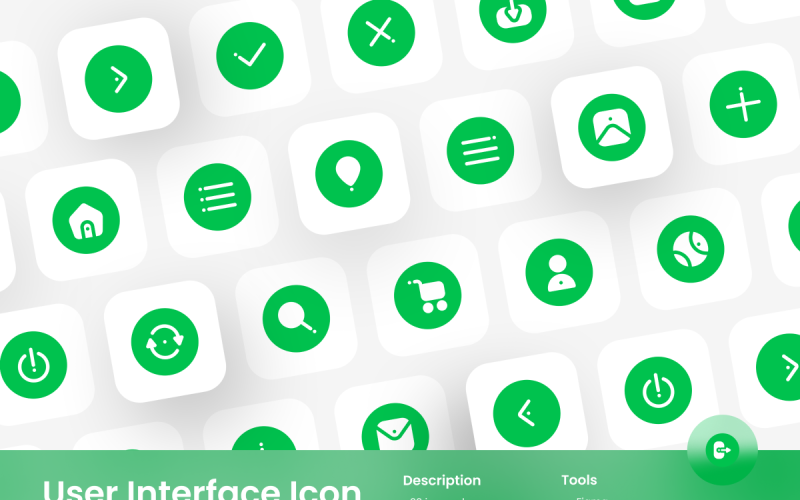 Conjunto de iconos de interfaz de usuario estilo circular relleno