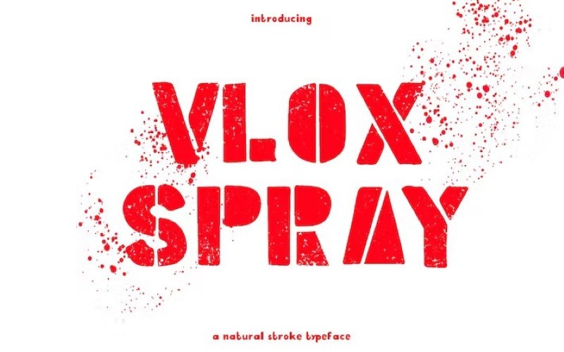 Vlox Spray - Fuentes tipográficas dibujadas a mano