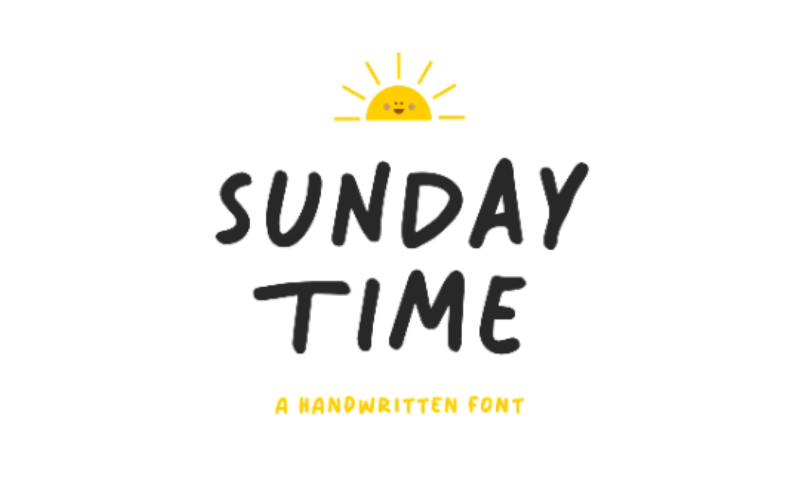 Sunday Time – Handschriftliche Schriftart