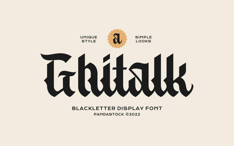 Tipografía inglesa antigua Ghitalk