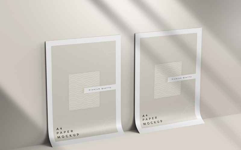 Flyer or letterhead mockup a4 paper mockup psd template Vol 10